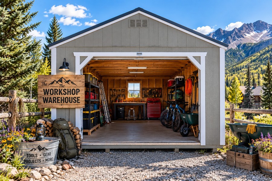 "The Workshop Warehouse" - 12x32 Utility Garage Shed